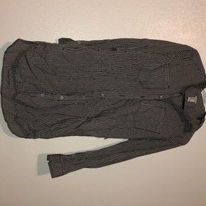 Plaid button up dress